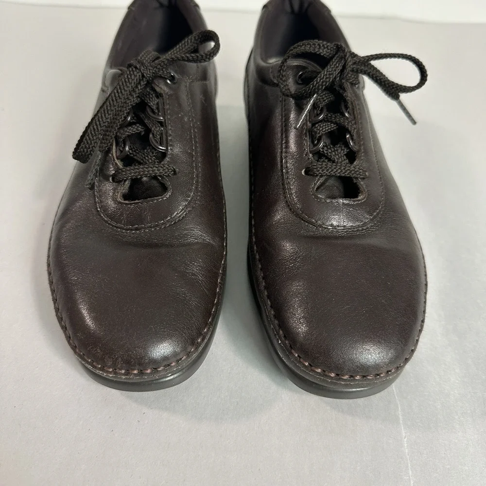 SAS Soft Step Shoes Womens 8.5N Brown Leather Tripad Comfort Lace Up Comfort USA